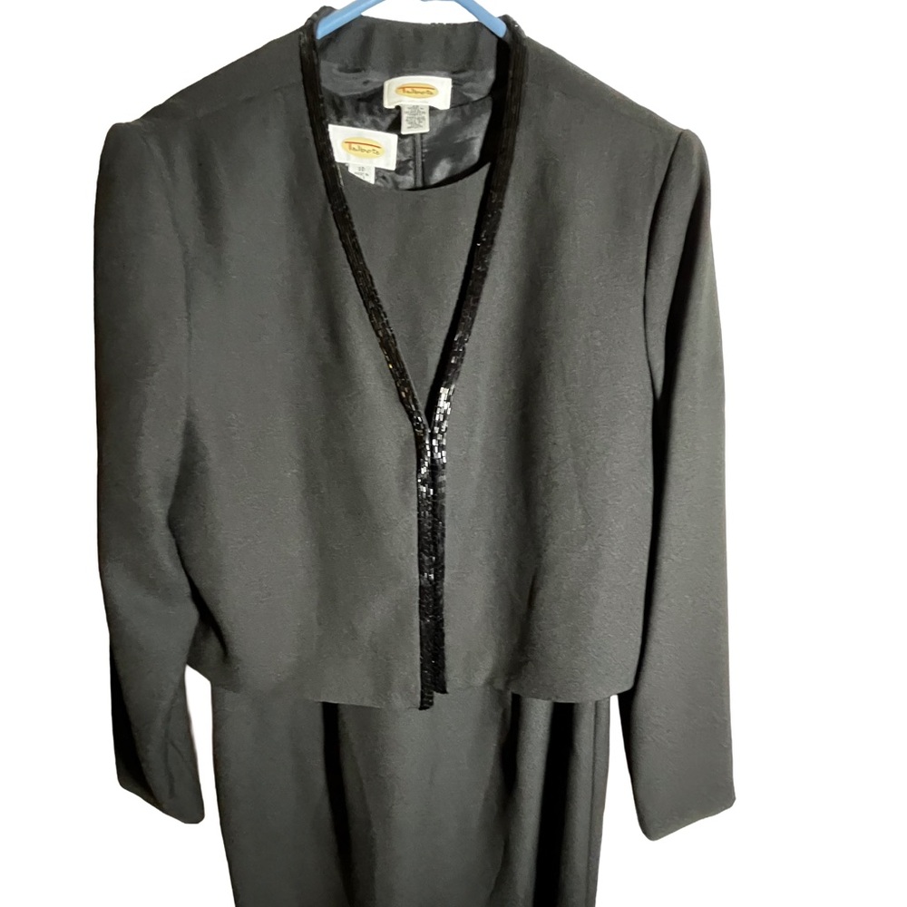 Talbots “Emily Gilmore”, vintage 2 piece, Black Dress and jacket women’s 10